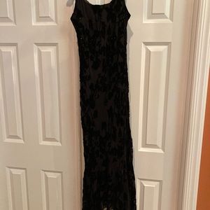 Burn out black dress